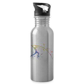 Stabhochspringer Kids Stabhochsprung - Trinkflasche mit integriertem Trinkhalm - Lightsilver - Rechts