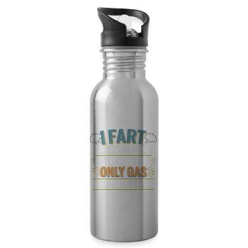 I Fart Because It's The Only Gas I Can Afford 8 - Trinkflasche mit integriertem Trinkhalm - Lightsilver - Rechts