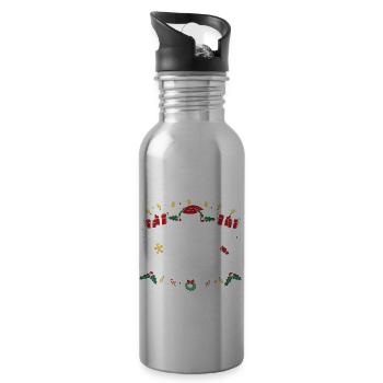 Most Likely to Crash Santa's Sleigh - Water bottle with straw - silver - Right