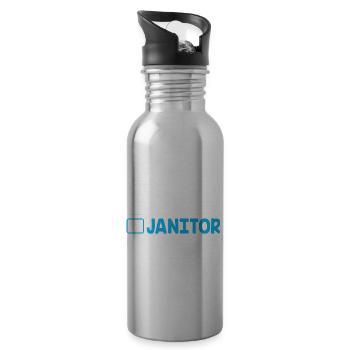 Caretaker - Water bottle with straw - silver - Right
