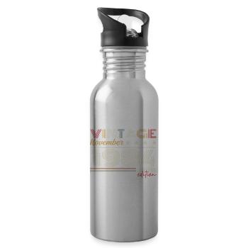 November 1984 - Water bottle with straw - silver - Right