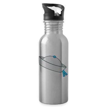 matrosenmütze, seefahrer - Trinkflasche mit integriertem Trinkhalm - Lightsilver - Rechts