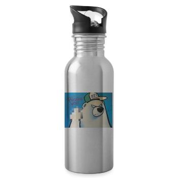Du versiegelst - Trinkflasche mit integriertem Trinkhalm - Lightsilver - Rechts