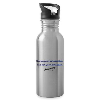 Ändere deine Perspektive, nicht deine Richtung | Insp - Trinkflasche mit integriertem Trinkhalm - Lightsilver - Rechts