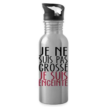 je ne suis ps grosse - Gourde avec paille intégrée - argent clair - Droite