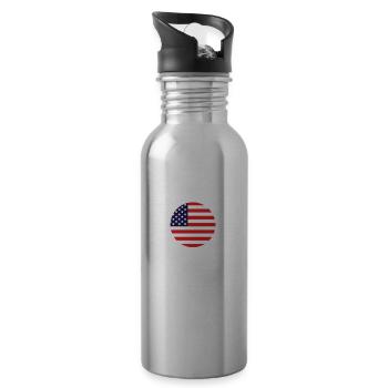 Keine Therapie - USA - Trinkflasche mit integriertem Trinkhalm - Lightsilver - Rechts
