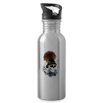 Bayern skull - Trinkflasche mit integriertem Trinkhalm - Lightsilver - Rechts