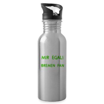 Bremen - Trinkflasche mit integriertem Trinkhalm - Lightsilver - Rechts