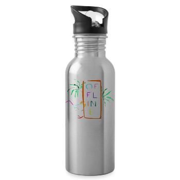 offline multicolor - Water bottle with straw - silver - Right