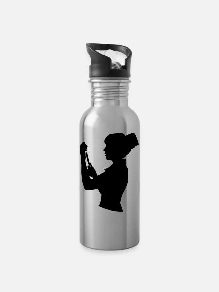 Bad Nurse - Water bottle with straw - silver