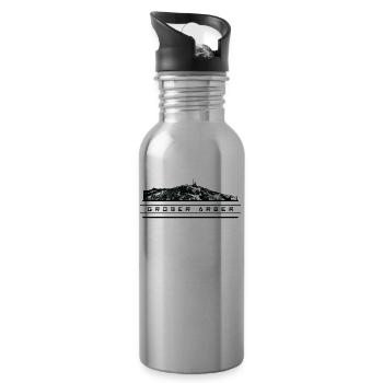 Großer Arber - Trinkflasche mit integriertem Trinkhalm - Lightsilver - Rechts