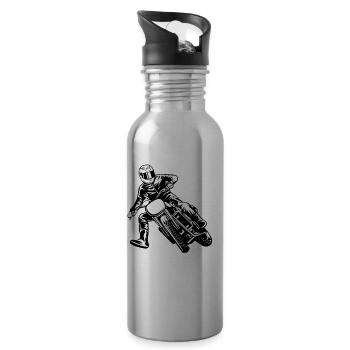 Schraeger type motorcycle - Water bottle with straw - silver - Right