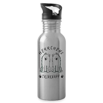 Samojede Herrchens Trinknapf I Hund Tasse - Trinkflasche mit integriertem Trinkhalm - Lightsilver - Rechts