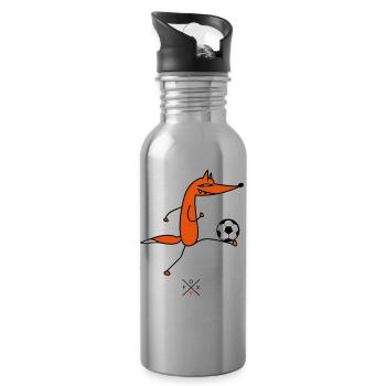 Smart footballer - Water bottle with straw - silver - Right
