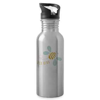 Bee Kind - Trinkflasche mit integriertem Trinkhalm - Lightsilver - Rechts