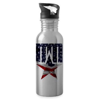 Armee - Trinkflasche mit integriertem Trinkhalm - Lightsilver - Rechts
