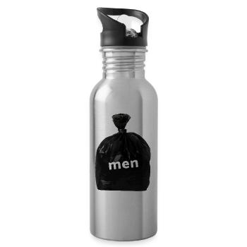 Les hommes de girlboss sont des ordures - Gourde avec paille intégrée - argent clair - Droite
