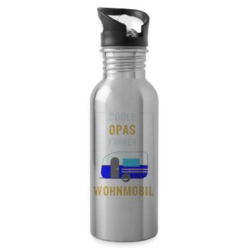 Coole Opas fahren Wohnmobil - Trinkflasche mit integriertem Trinkhalm - Lightsilver - Rechts