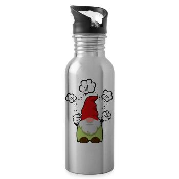 Grummelzwerg Loud - Trinkflasche mit integriertem Trinkhalm - Lightsilver - Rechts