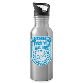 I came saw forget - Trinkflasche mit integriertem Trinkhalm - Lightsilver - Rechts
