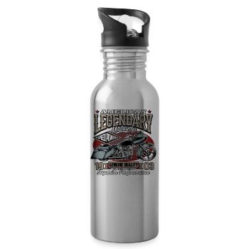 American Road Bike - Trinkflasche mit integriertem Trinkhalm - Lightsilver - Rechts