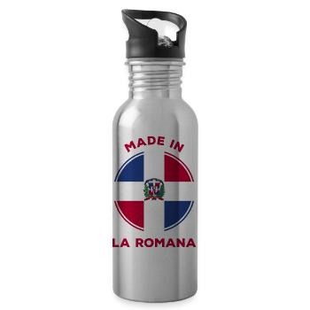 La Romana Dominikanische Republik - Trinkflasche mit integriertem Trinkhalm - Lightsilver - Rechts