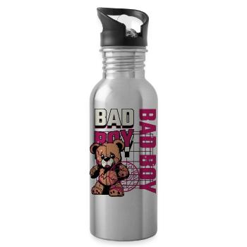 Bad Boy - Water bottle with straw - silver - Right