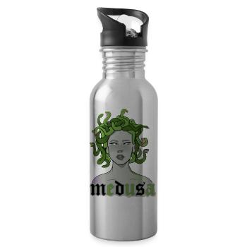 medusa - Gourde avec paille intégrée - argent clair - Droite