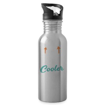 So sieht ein richtig cooler Pfleger aus - Trinkflasche mit integriertem Trinkhalm - Lightsilver - Rechts