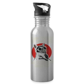 I Didn't Choose The Cat Dad Life Father - Water bottle with straw - silver - Right