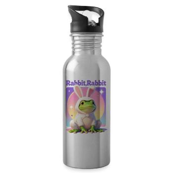 Bunny Dream - Water bottle with straw - silver - Right
