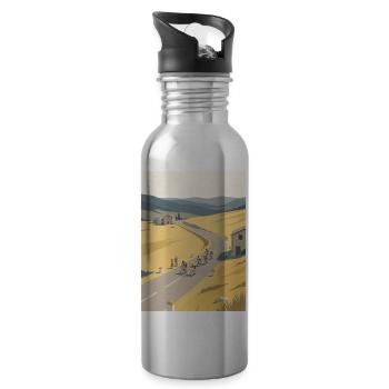 Quiet Breakaway — Cycling Memory - Water bottle with straw - silver - Right