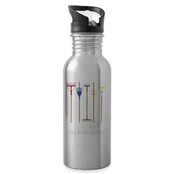 Leiter vom Rechenzentrum witzige Büro Sprüche - Trinkflasche mit integriertem Trinkhalm - Lightsilver - Rechts