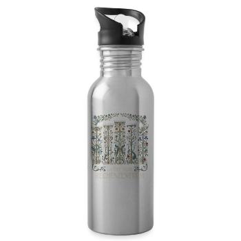 Rechenzentrum Gärtner Garten Gartenarbeit - Trinkflasche mit integriertem Trinkhalm - Lightsilver - Rechts