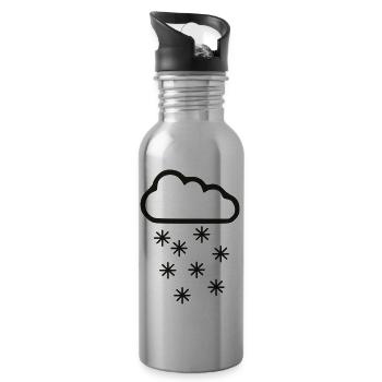Snow - Water bottle with straw - silver - Right