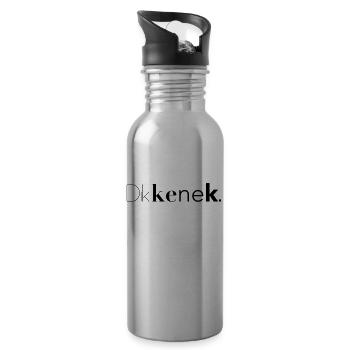 dikkenek - Gourde avec paille intégrée - argent clair - Droite