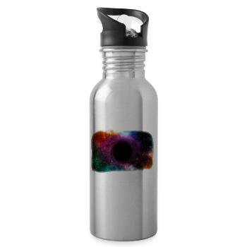 schwarzes Loch - Trinkflasche mit integriertem Trinkhalm - Lightsilver - Rechts