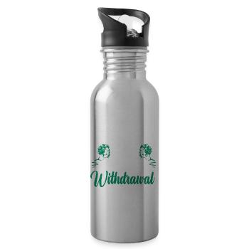 GIRL GOING THROUGH A THEATER WITHDRAWAL Geschenke - Trinkflasche mit integriertem Trinkhalm - Lightsilver - Rechts