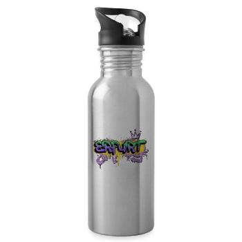 Erfurt Deutschland Stadt Graffiti Spray Sprayer - Trinkflasche mit integriertem Trinkhalm - Lightsilver - Rechts