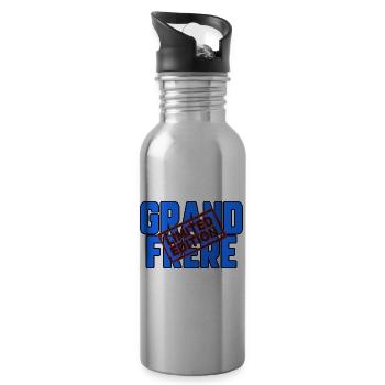 Grand frère - Gourde avec paille intégrée - argent clair - Droite
