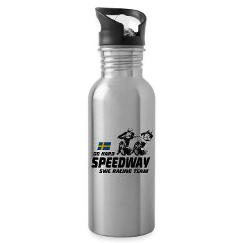 Speedway - Motorcycle Speedway - Trinkflasche mit integriertem Trinkhalm - Lightsilver - Rechts