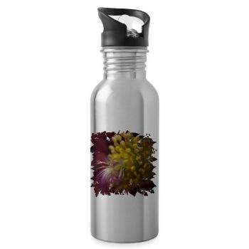 La fleur de pasque est utilisée en médecine populaire - Gourde avec paille intégrée - argent clair - Droite