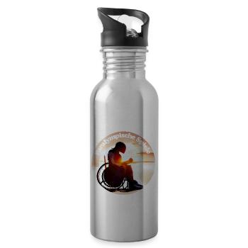 Die Paralympischen Spiele bauen Klischees ab - Trinkflasche mit integriertem Trinkhalm - Lightsilver - Rechts
