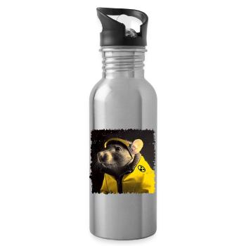 Rats in explosive ordnance disposal service - Water bottle with straw - silver - Right