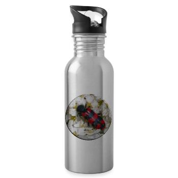 The bee beetle or beewolf - Water bottle with straw - silver - Right