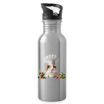Chef Guinea Pig’s Gourmet Kitchen - Trinkflasche mit integriertem Trinkhalm - Lightsilver - Rechts