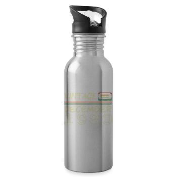 1980 December 1980 Jubilee December 1980 - Water bottle with straw - silver - Right