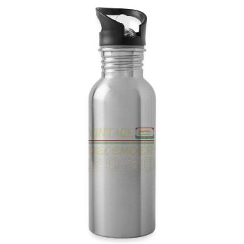 2020 Dezember 2020 Jubiläum Dezember 2020 - Trinkflasche mit integriertem Trinkhalm - Lightsilver - Rechts