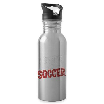I Suck At Soccer 13 - Trinkflasche mit integriertem Trinkhalm - Lightsilver - Rechts
