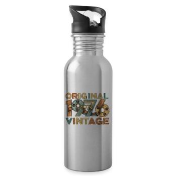 Original 1976 Retro - Water bottle with straw - silver - Right